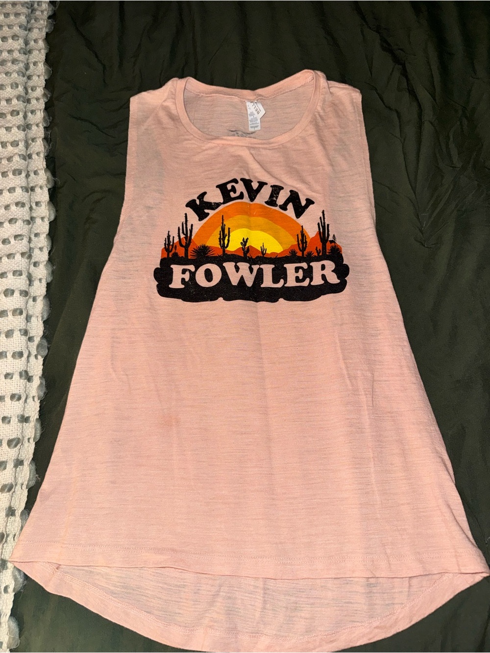 Bella Canvas Pink Graphic Tank with Sunset Print